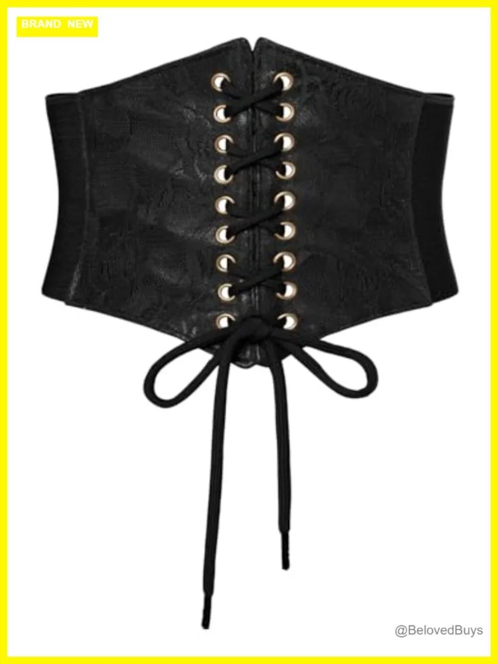 Renaissance Corset Belt Wide Elastic Waist Belt Women Medieval Lace Up Faux